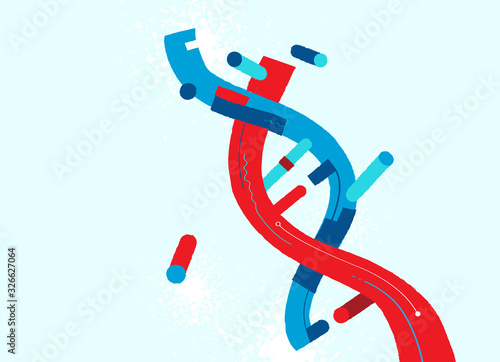 Elica del DNA - illustrazione vettoriale