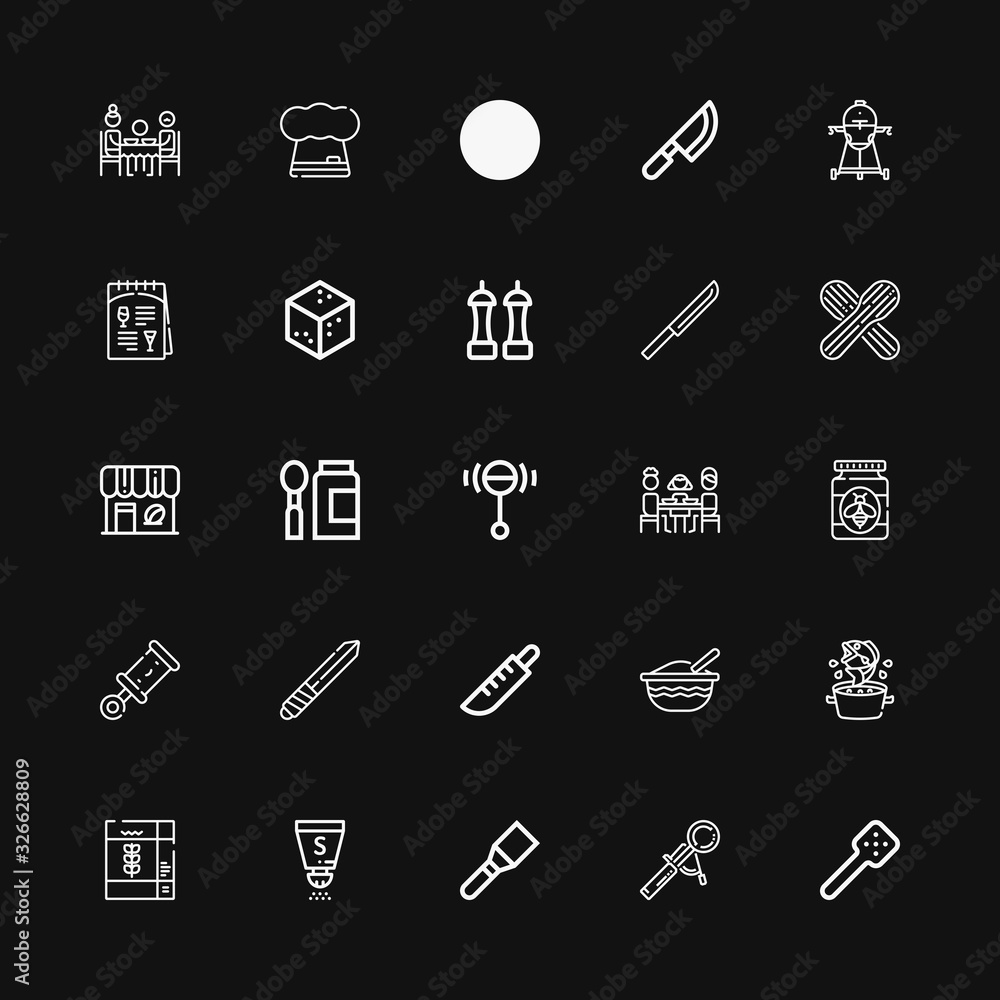 Editable 25 spoon icons for web and mobile Editable 25 spoon icons for web and mobile