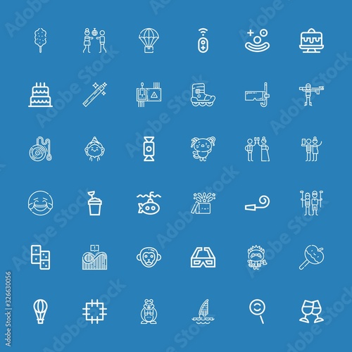 Editable 36 fun icons for web and mobile