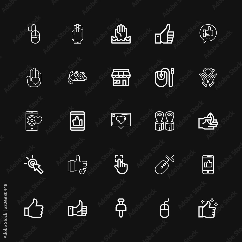 Editable 25 thumb icons for web and mobile