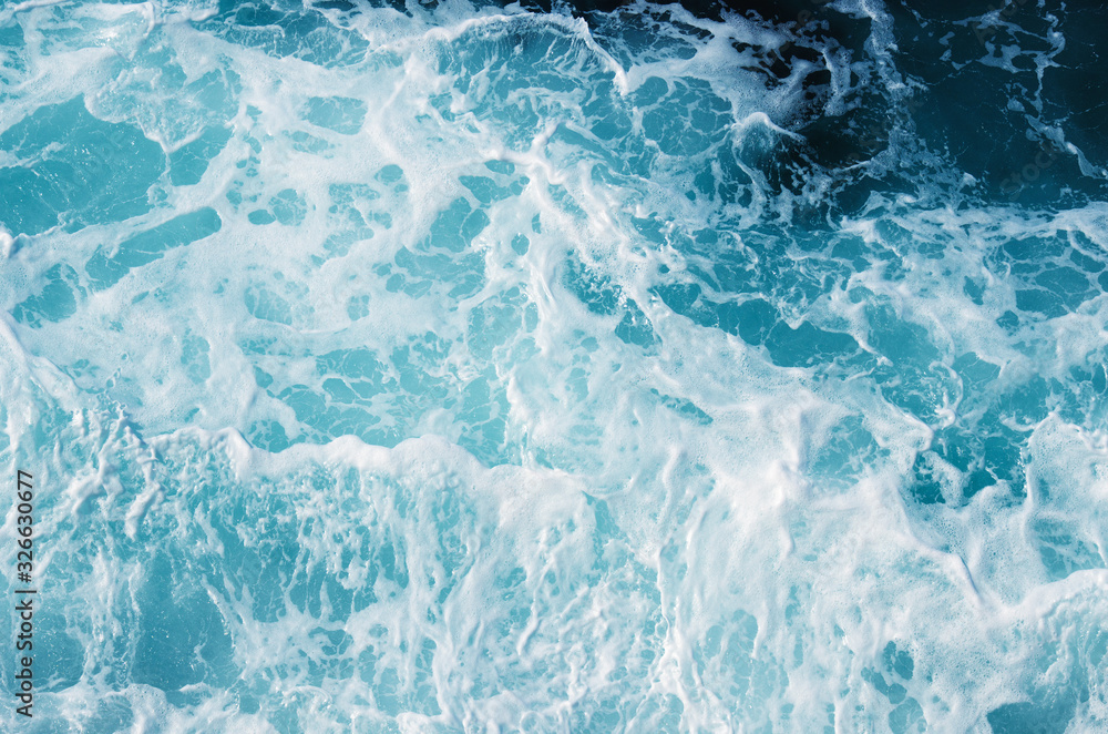 Fototapeta premium sea water with white wave for background