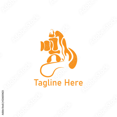 Simple camera logo template design