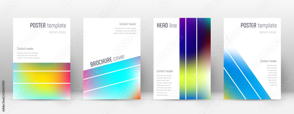 Flyer layout. Geometric favorable template for Bro