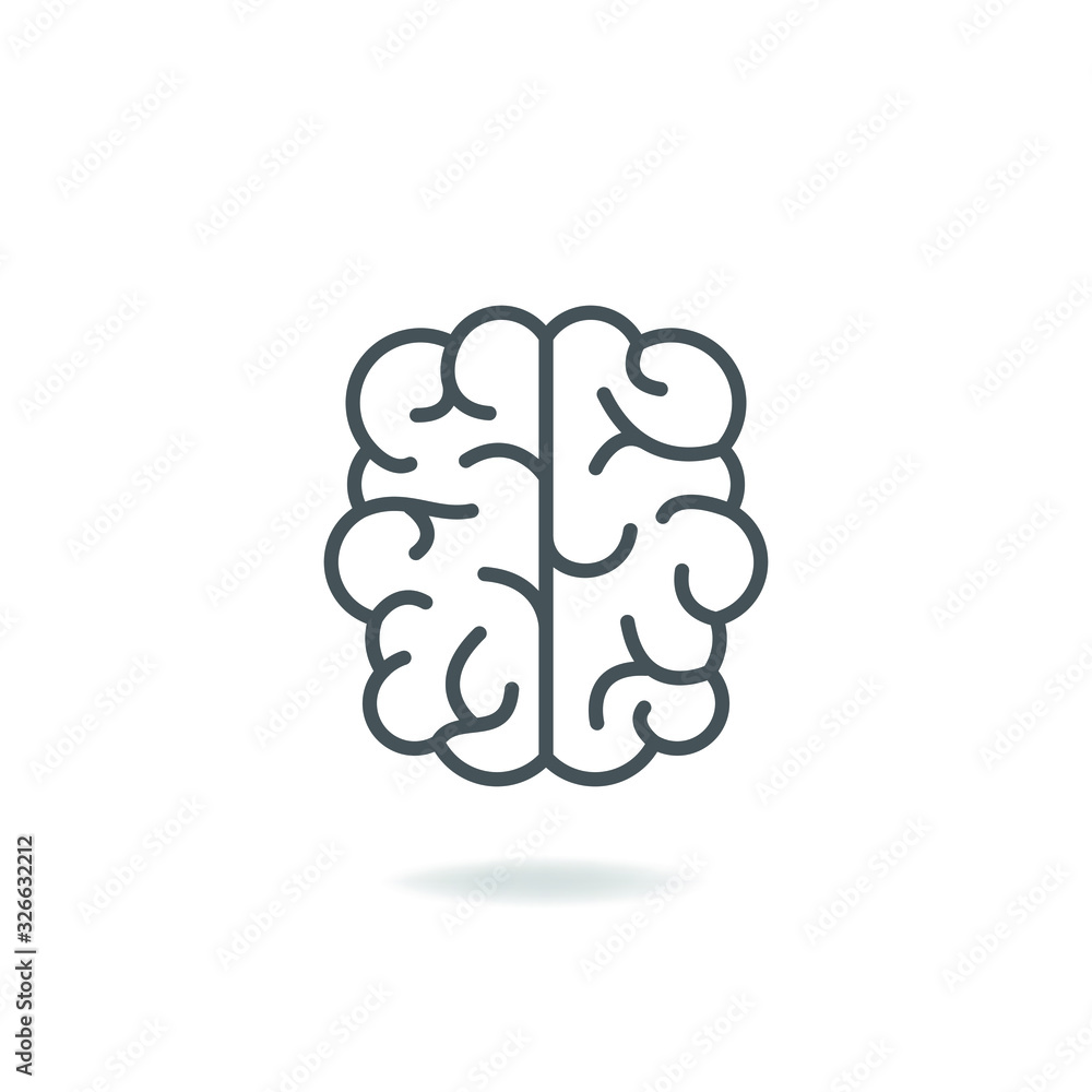Brain icon design isolated on white background. Vector illustration Brain icon design isolated on white background. Vector illustration