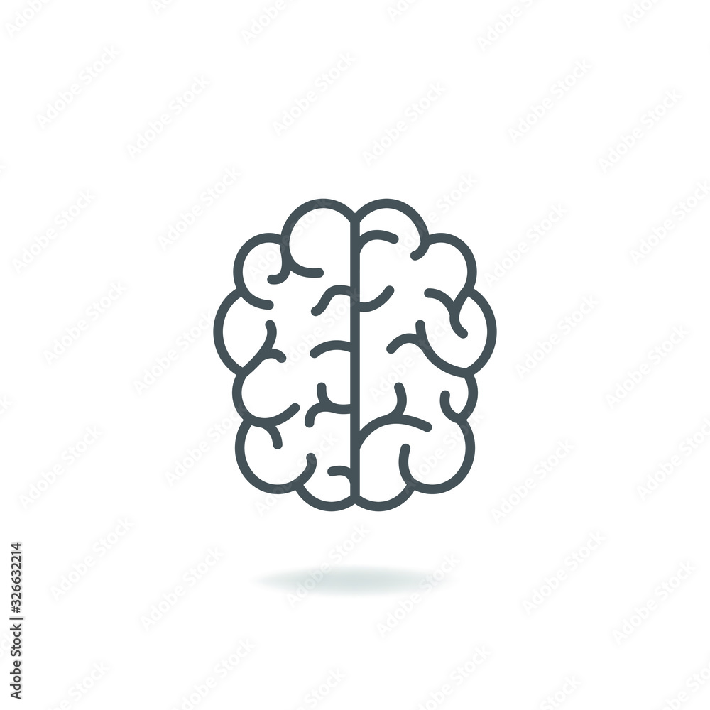 Brain icon design isolated on white background. Vector illustration Brain icon design isolated on white background. Vector illustration