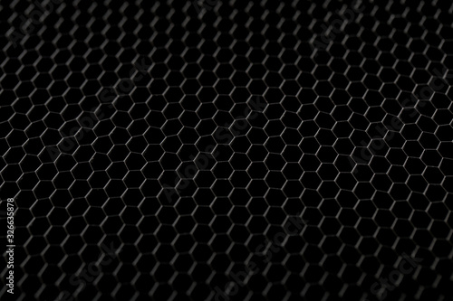 Wallpaper Mural Hexagonal dark grey, black background texture Torontodigital.ca