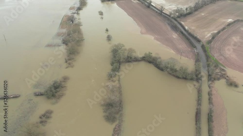 Flooded Farming Fields in Shropshire photo