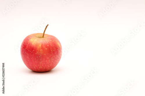 Isolated red-yellow apple on a white background.