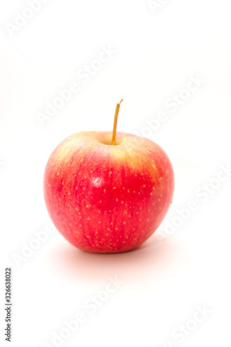 Isolated red-yellow apple on a white background.