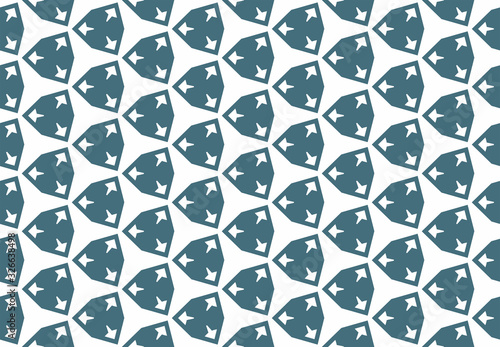 Seamless geometric pattern design illustration. Background texture. In blue, white colors.
