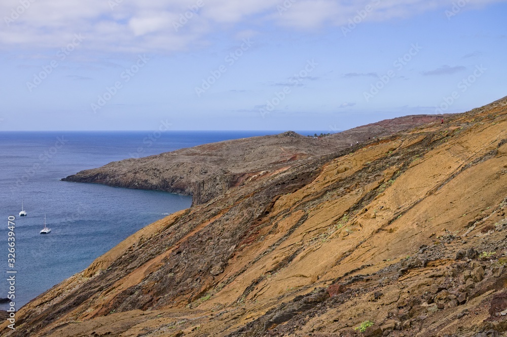 Landscape of a volcanic island in the Atlantic Ocean (Madeira, Portugal, Europe)