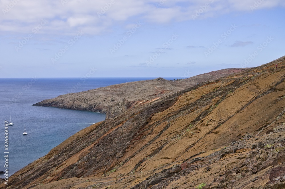 Landscape of a volcanic island in the Atlantic Ocean (Madeira, Portugal, Europe)