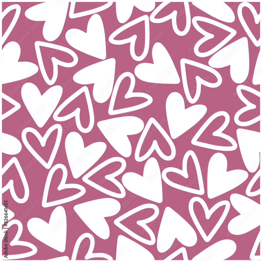 Seamless pattern with hearts. Romantic background, wallpaper. Valentine's Day. Love. Vector illustration. Seamless pattern with hearts. Romantic background, wallpaper. Valentine's Day. Love. Vector illustration.