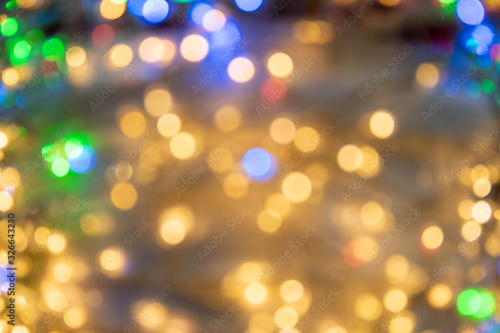 Abstract take of colorful Christmas lights, bokeh street, a background Abstract take of colorful Christmas lights, bokeh street, a background