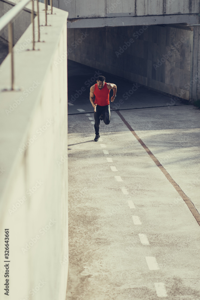 Urban running and sprinting workout Urban running and sprinting workout