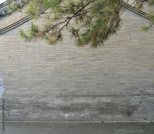 Chinese style brick wall