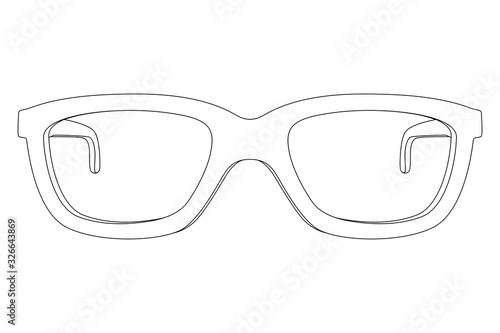 Glasses. Outline icon