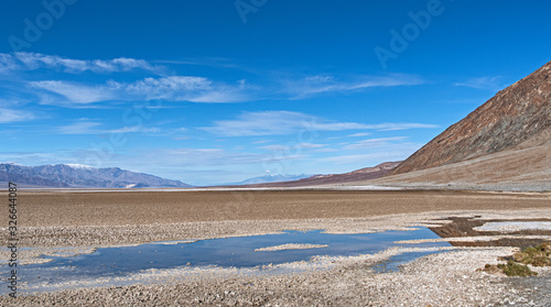 Reflection - below sea level in Bad Water - Death Valley - USA