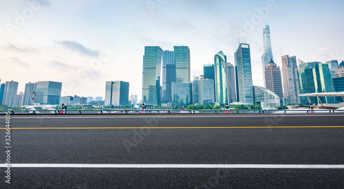 modern city shanghai skyline in daytime