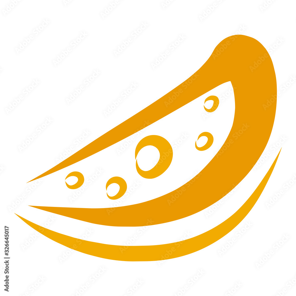 slice of yellow cheese with holes, on a white background slice of yellow cheese with holes, on a white background