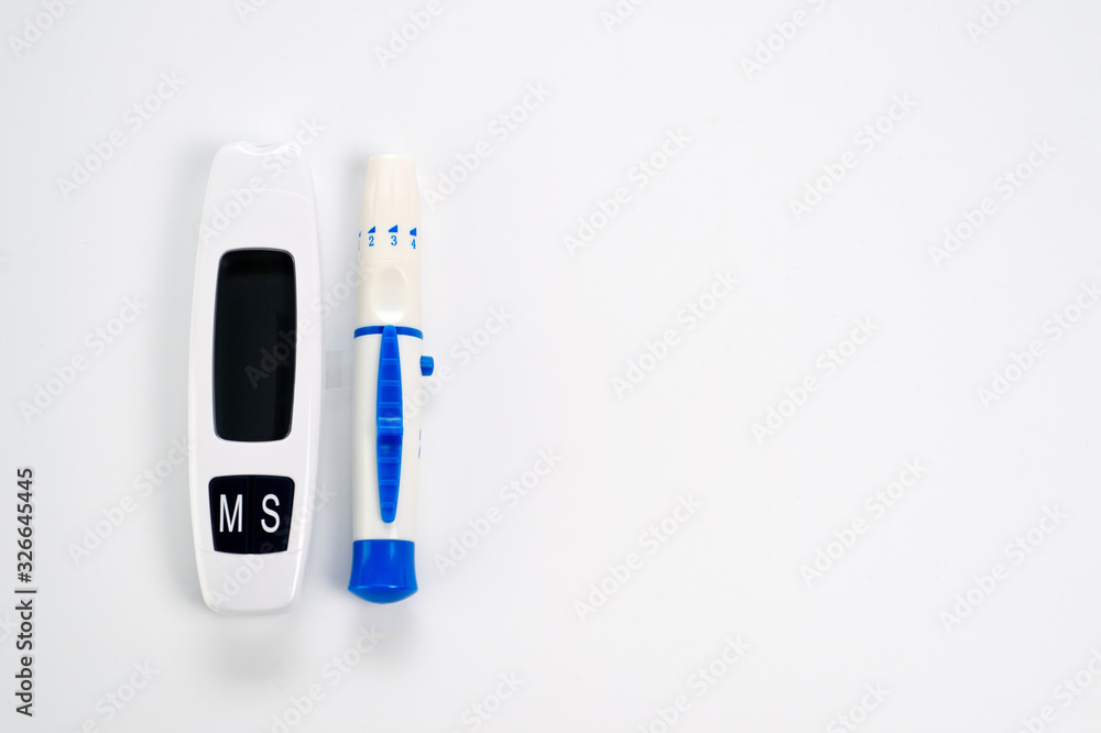 A system for measuring blood glucose. Blood glucose meter Background for healthcare. A system for measuring blood glucose. Blood glucose meter Background for healthcare.