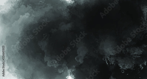 Abstract black watercolor background for your design, watercolor background concept, vector.