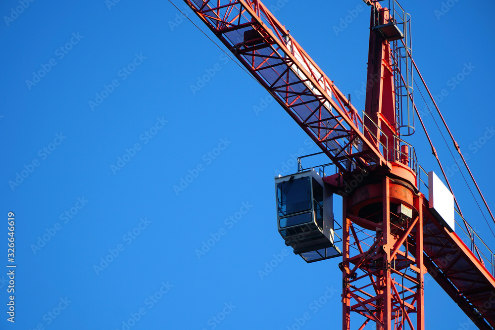 Large crane on a construction site Large crane on a construction site