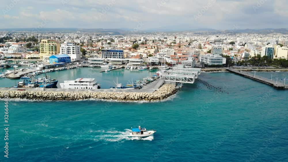 Drone view of Limassol city and marina harbor, Cyprus Drone view of Limassol city and marina harbor, Cyprus