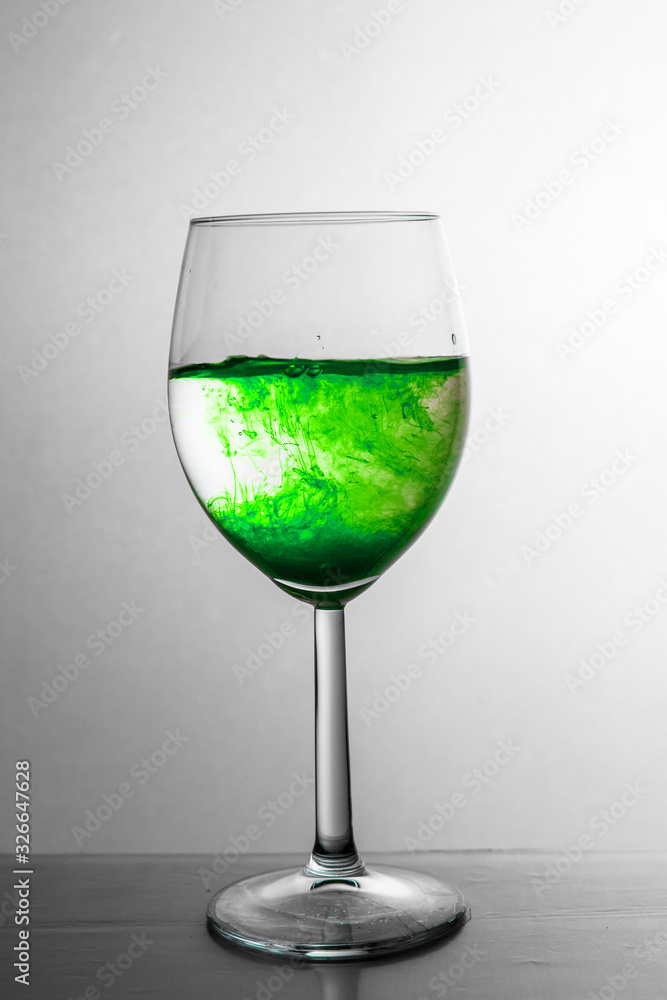 ink in a glass of water ink in a glass of water