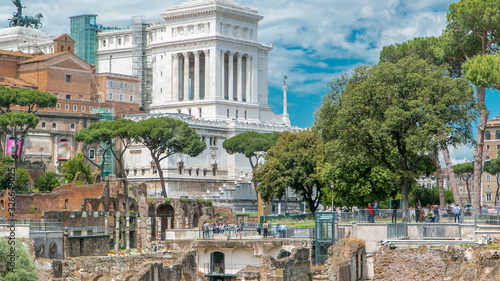 Rome, Italy - ancient Roman Forum timelapse, UNESCO World Heritage Site