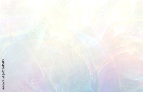 Closeup structure rainbow colors iridescent background. Interactive blur abstract pattern. photo