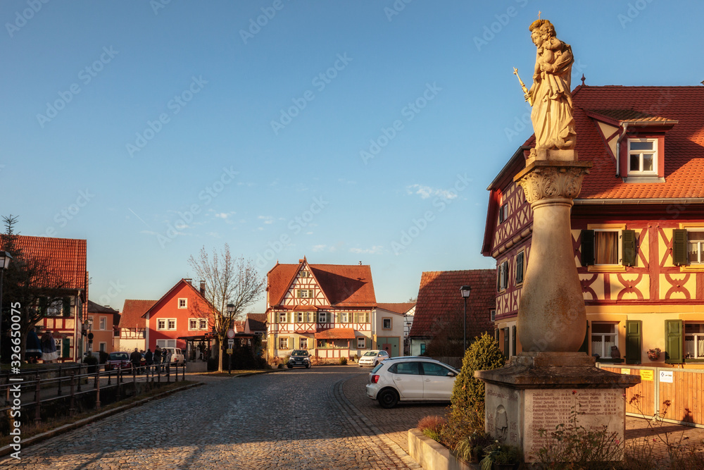 Bavarian Village of Kleukheim in Germany