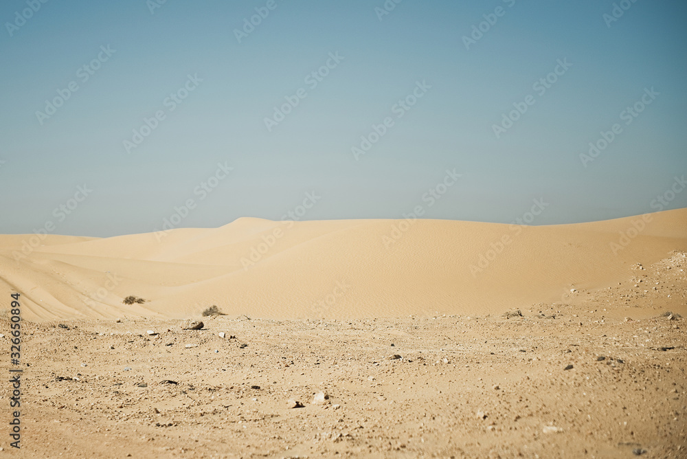 Sand dunes at West Africa desert , Sahara.