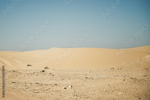 Sand dunes at West Africa desert   Sahara.