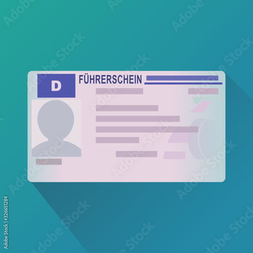 Deutscher Führerschein (flaches Design)