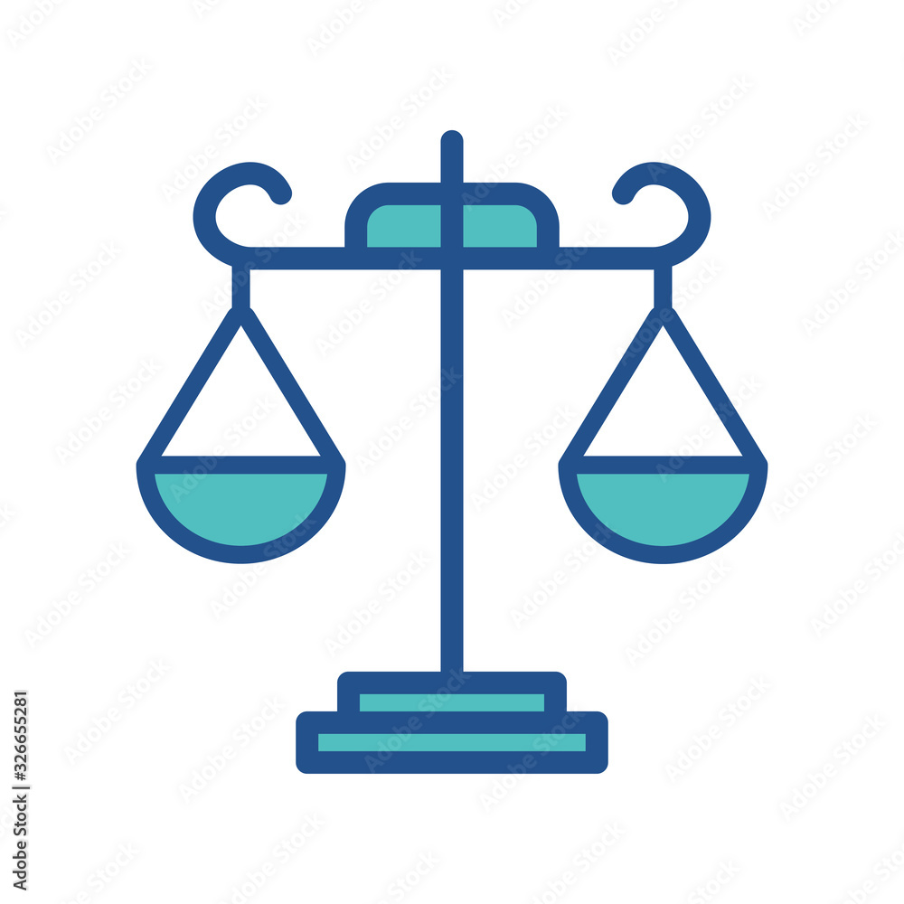 scale of justice icon design, flat style icon collection