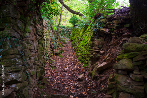 Dry stone, sometimes called drystack or drystane photo