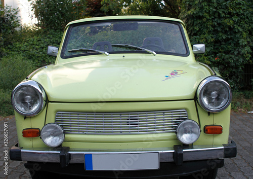 Old East German car converted into a cabriolet