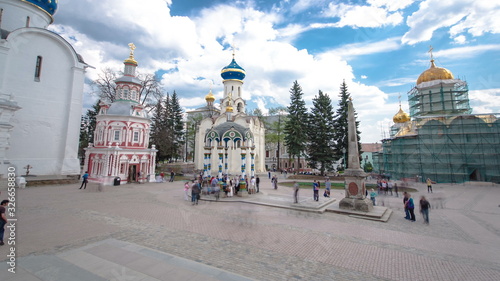 Great monasteries of Russia timelapse. The Trinity-Sergius Lavra. photo