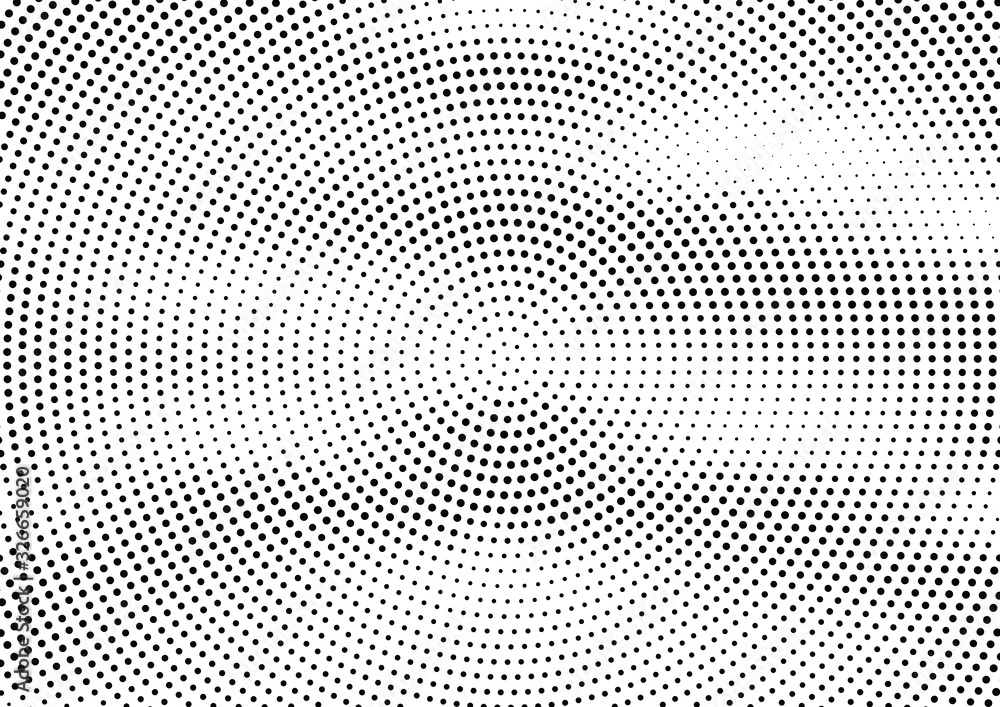 Abstract halftone dotted background. Monochrome grunge pattern with dot and circles.  Vector modern pop art texture for posters, sites, business cards, cover, postcards, labels, stickers layout.