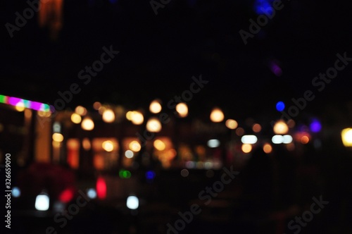 Blurred images and beautiful bokeh of light  © tharathip