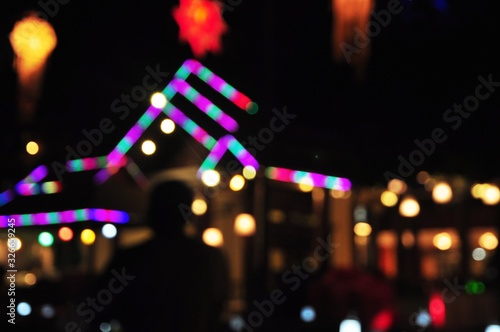 Blurred images and beautiful bokeh of light