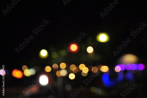 Blurred images and beautiful bokeh of light © tharathip