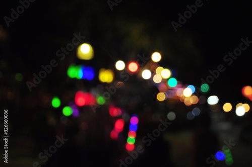 Blurred images and beautiful bokeh of light © tharathip