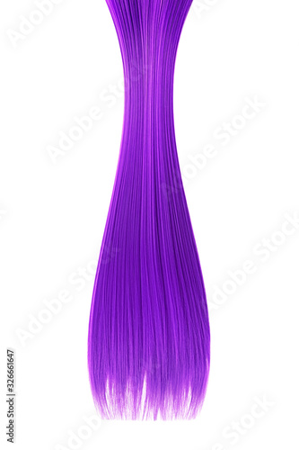 Purple hair isolated on white background. Long ponytail © MAKOVSKY ART