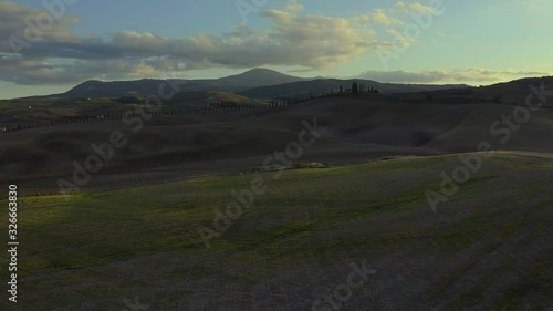 Wallpaper Mural Sunset above amazing landscape, photo from a drone Torontodigital.ca