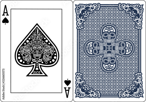  ace of spades with skull