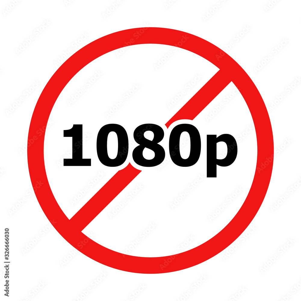 Vector No 1080p Illustration Sign Vector No 1080p Illustration Sign