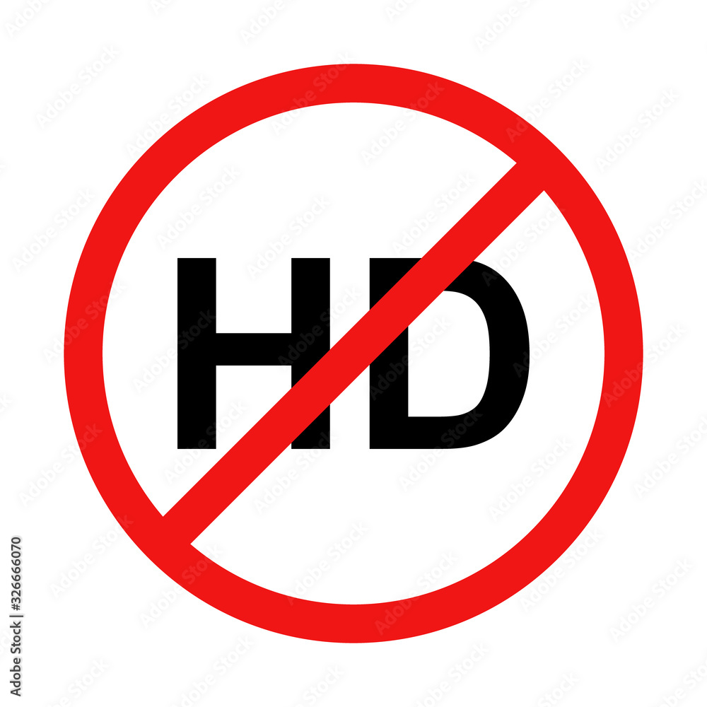 Vector No High Definition Illustration Sign Vector No High Definition Illustration Sign