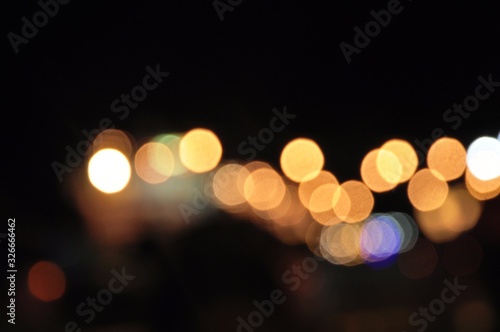 Blurred images and beautiful bokeh of light  © tharathip